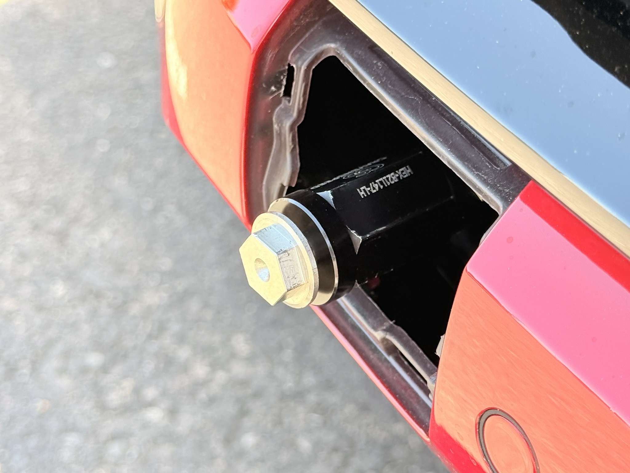 Placement of the included 1/4" spacer.  