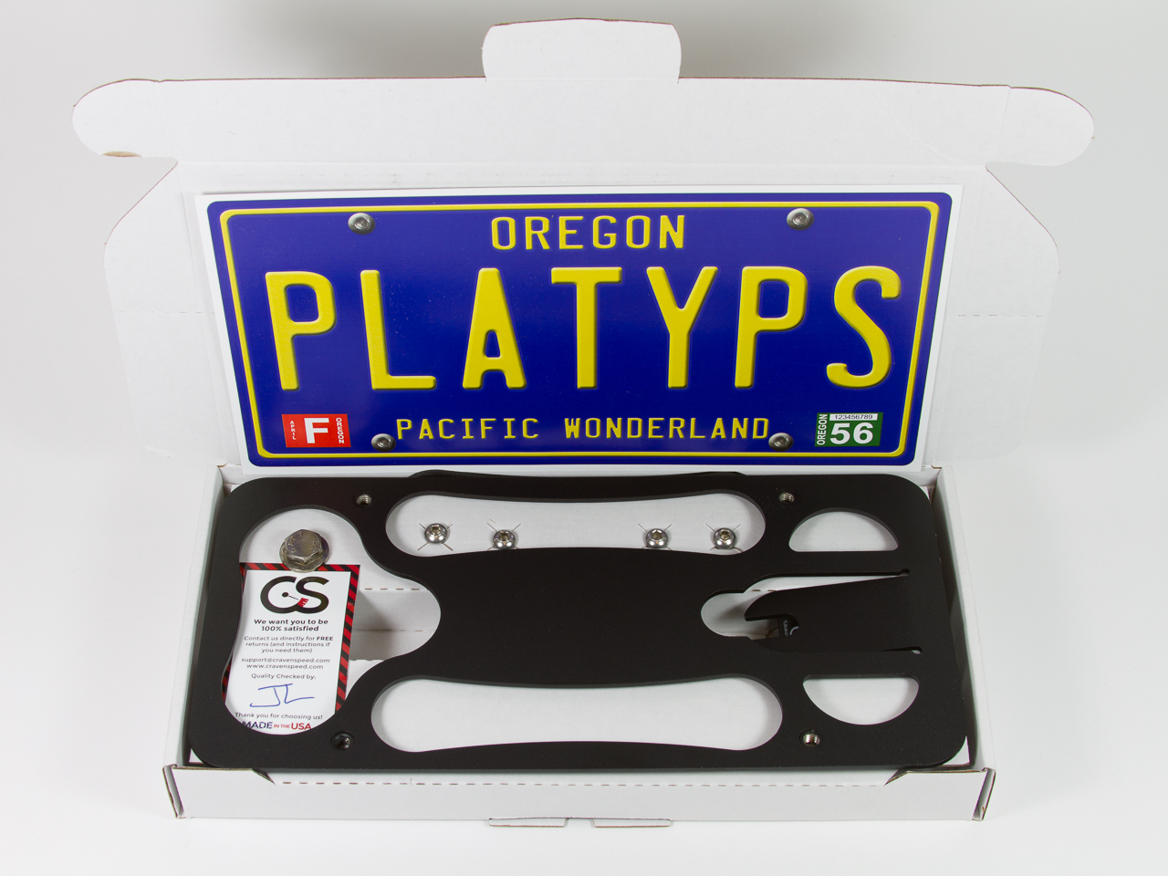 The Platypus License Plate Mount for 20202022 Kia Soul