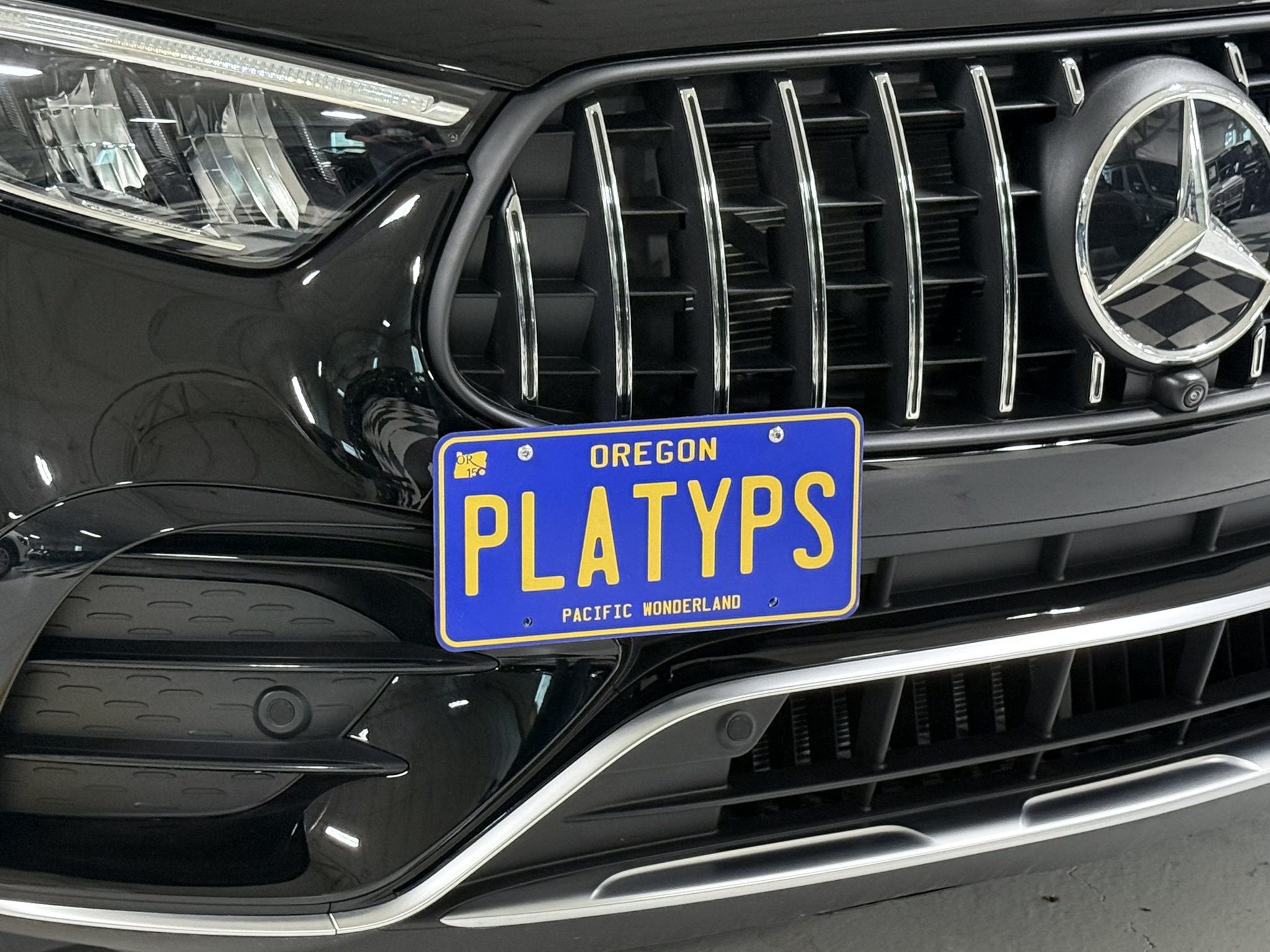 The Platypus License Plate Mount for Mercedes-Benz GLC-Class 2nd gen X254 2023 to 2026 AMG