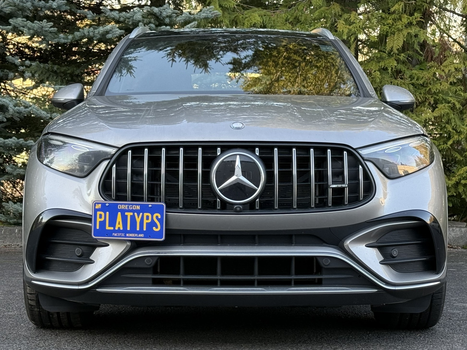 The Platypus License Plate Mount for Mercedes-Benz GLC-Class 2nd gen X254 2023 to 2026 AMG