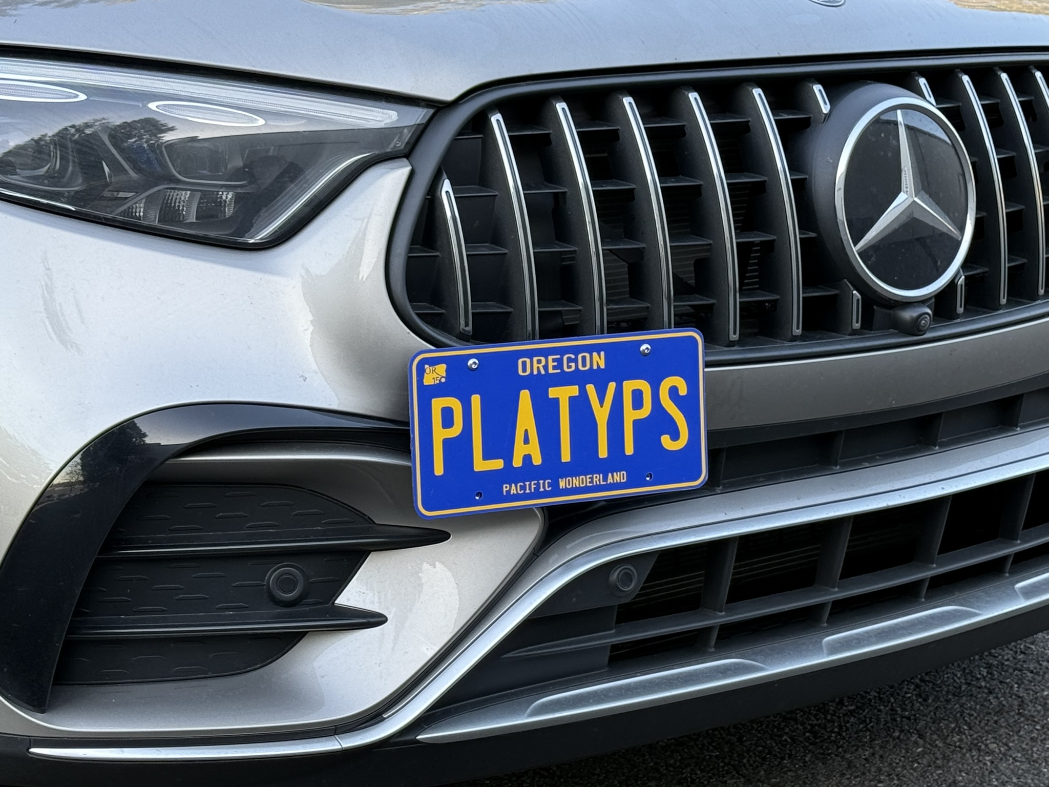 The Platypus License Plate Mount for Mercedes-Benz GLC-Class 2nd gen X254 2023 to 2026 AMG