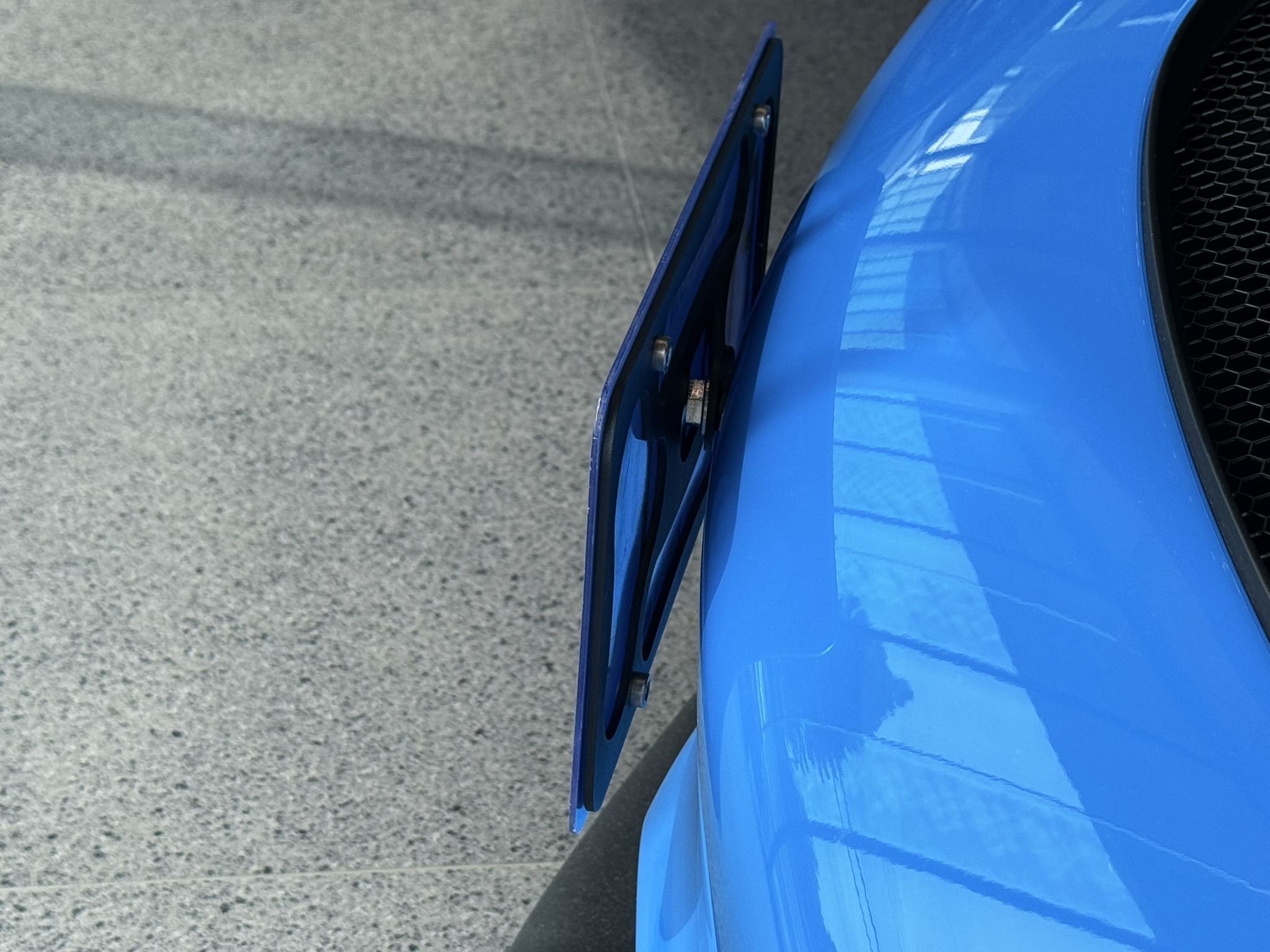 The Platypus License Plate Mount for Porsche 718 Cayman 982 2017 to 2025 GT4 / GT4 RS