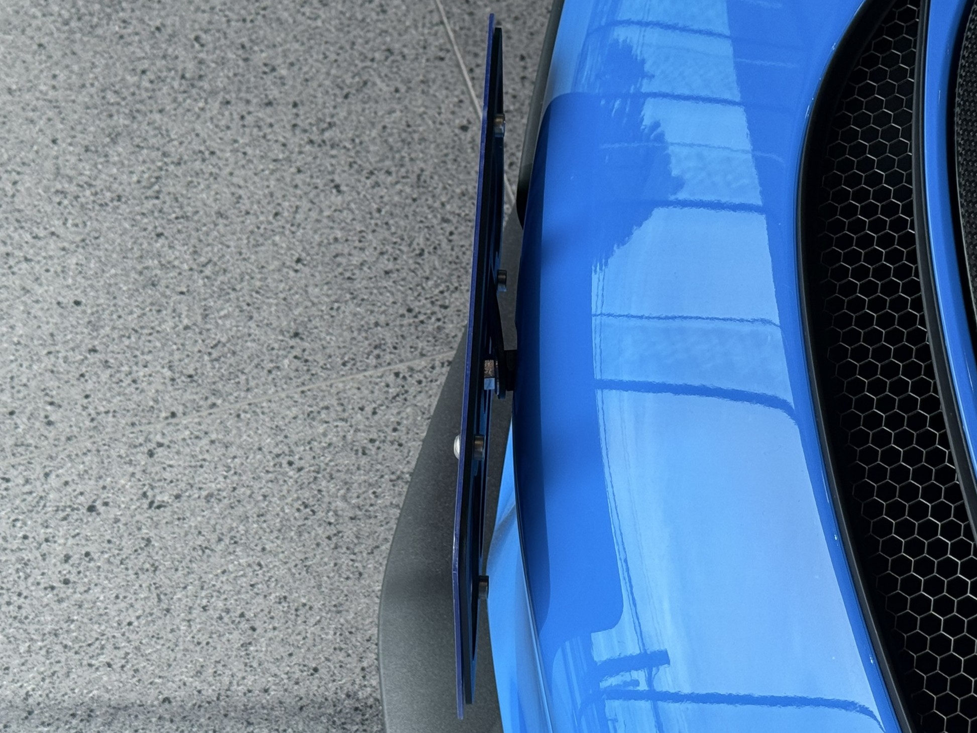 The Platypus License Plate Mount for Porsche 718 Cayman 982 2017 to 2025 GT4 / GT4 RS