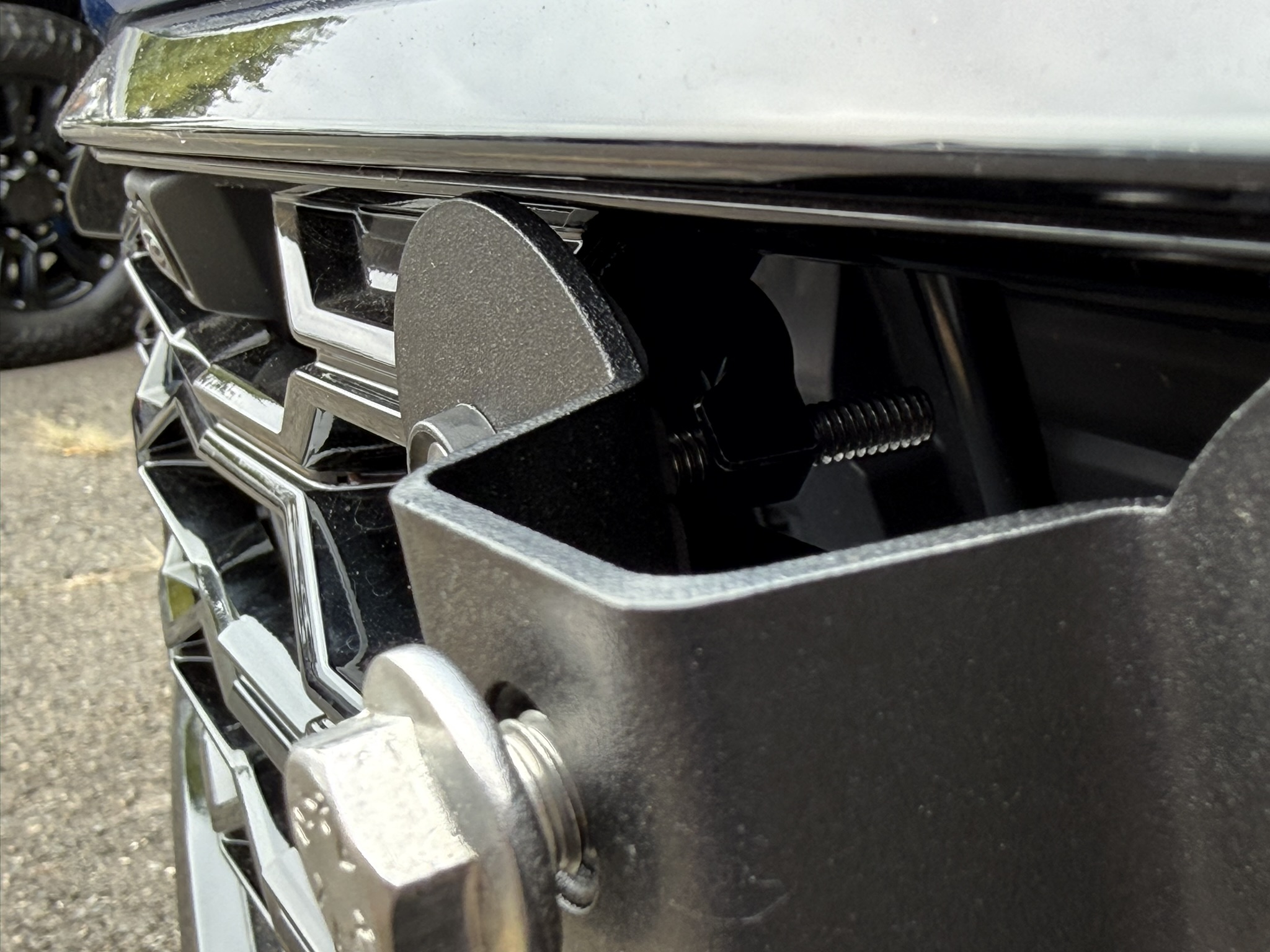 The Platypus License Plate Mount for Chevrolet Silverado EV 2024 to 2025