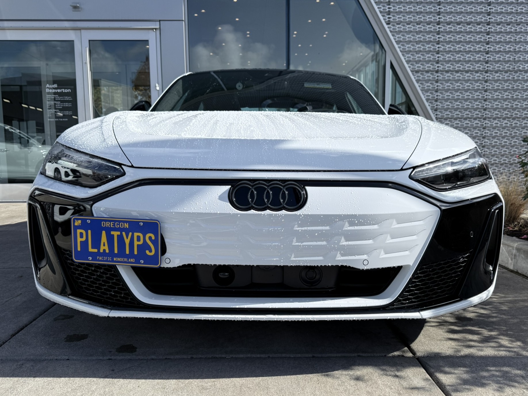 The Platypus License Plate Mount for Audi S e-tron GT 1st gen 2025 to 2026