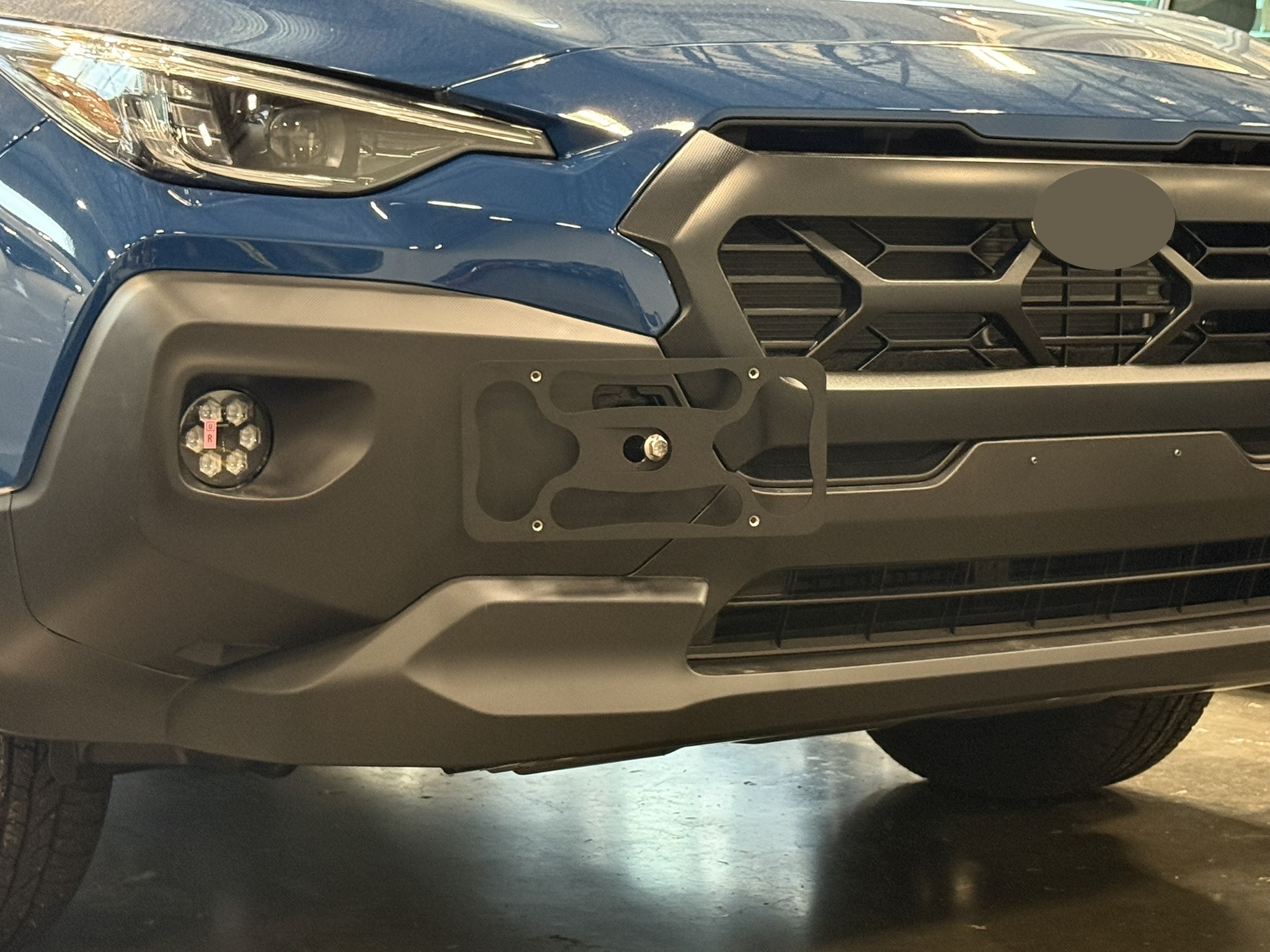 The Platypus License Plate Mount for Subaru Crosstrek 3rd gen GU 2024 to 2026