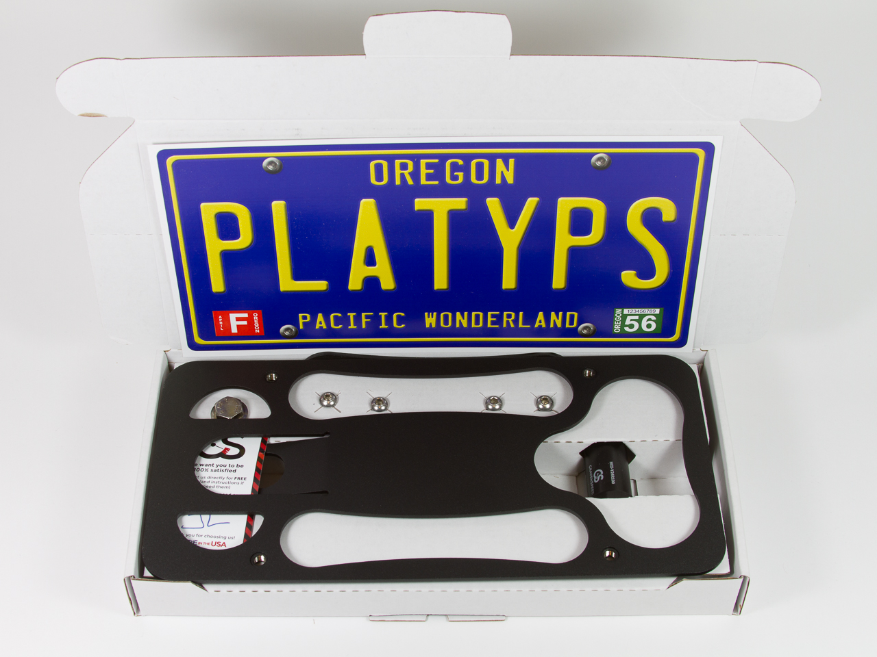 Photo of kit of The Platypus License Plate Mount for 2017-2020 BMW 440i M-Sport