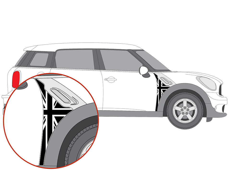 Thumbnail image for Union Jack Scuttle Panel Decal Kit for MINI R60/R61