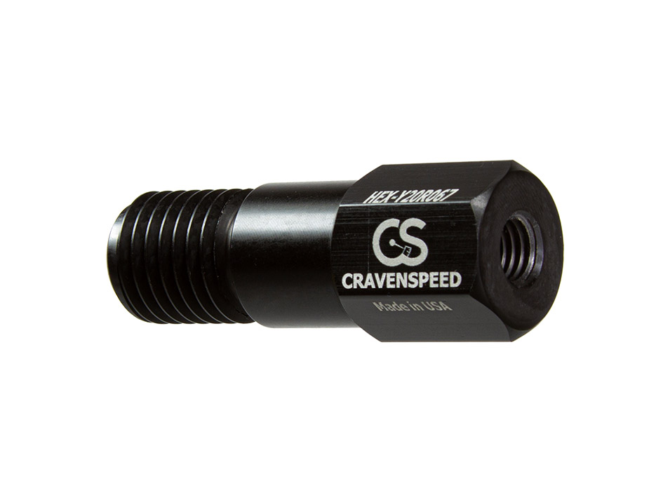 Tow stud of the CravenSpeed Platypus License Plate Mount for the ND Mazda Miata/MX-5.