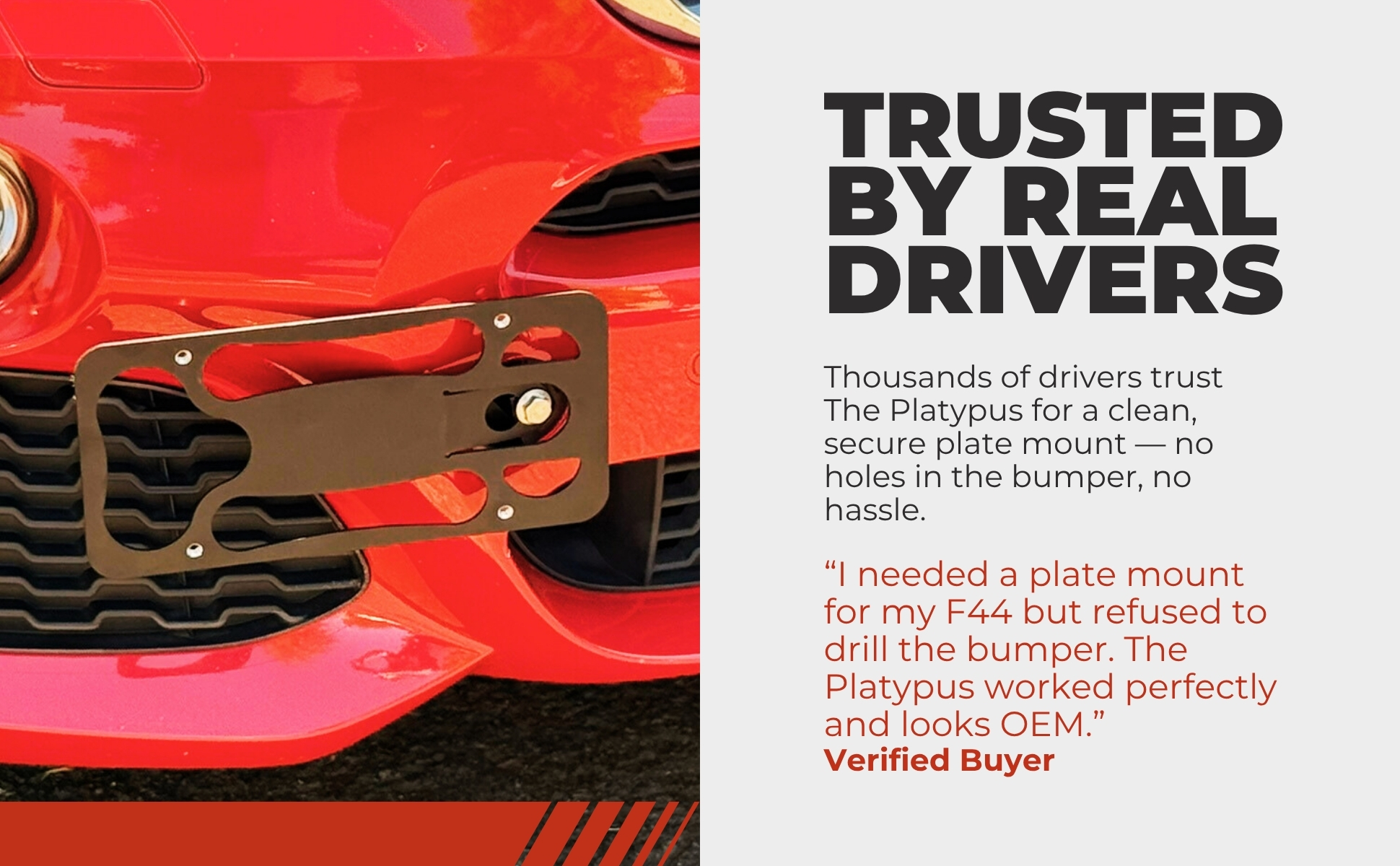 The Platypus License Plate Mount trusted