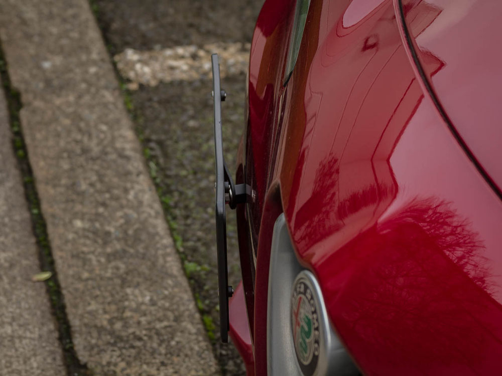 The Platypus License Plate Mount for Alfa Romeo Giulia 2017 to 2025