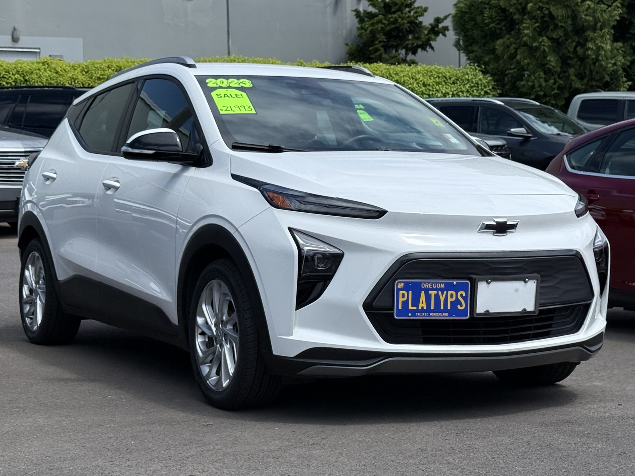 The Platypus License Plate Mount for Chevrolet Bolt EUV 2022 to 2023