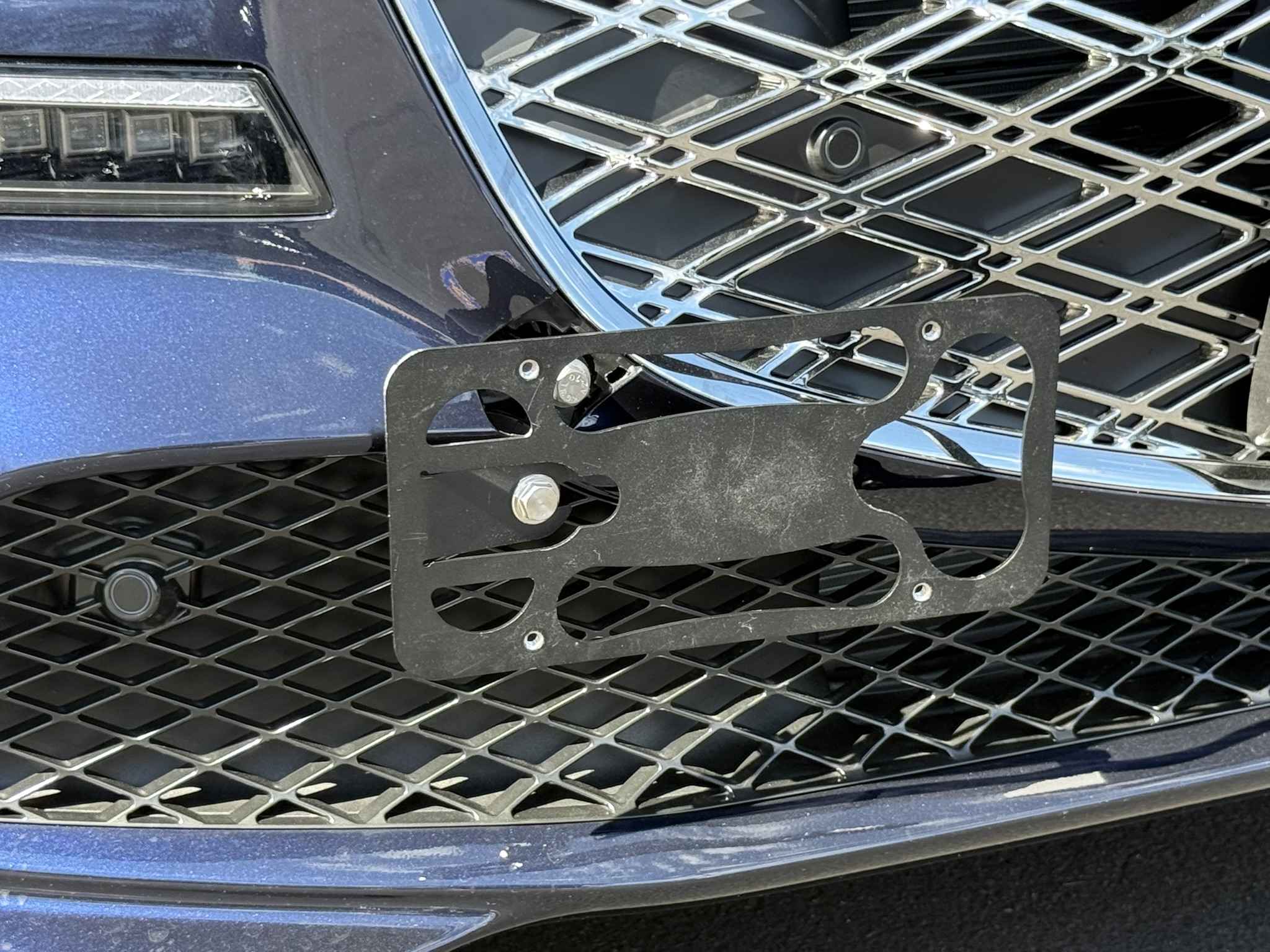 The Platypus License Plate Mount for Genesis G80 3rd gen RG3 2021 to 2026