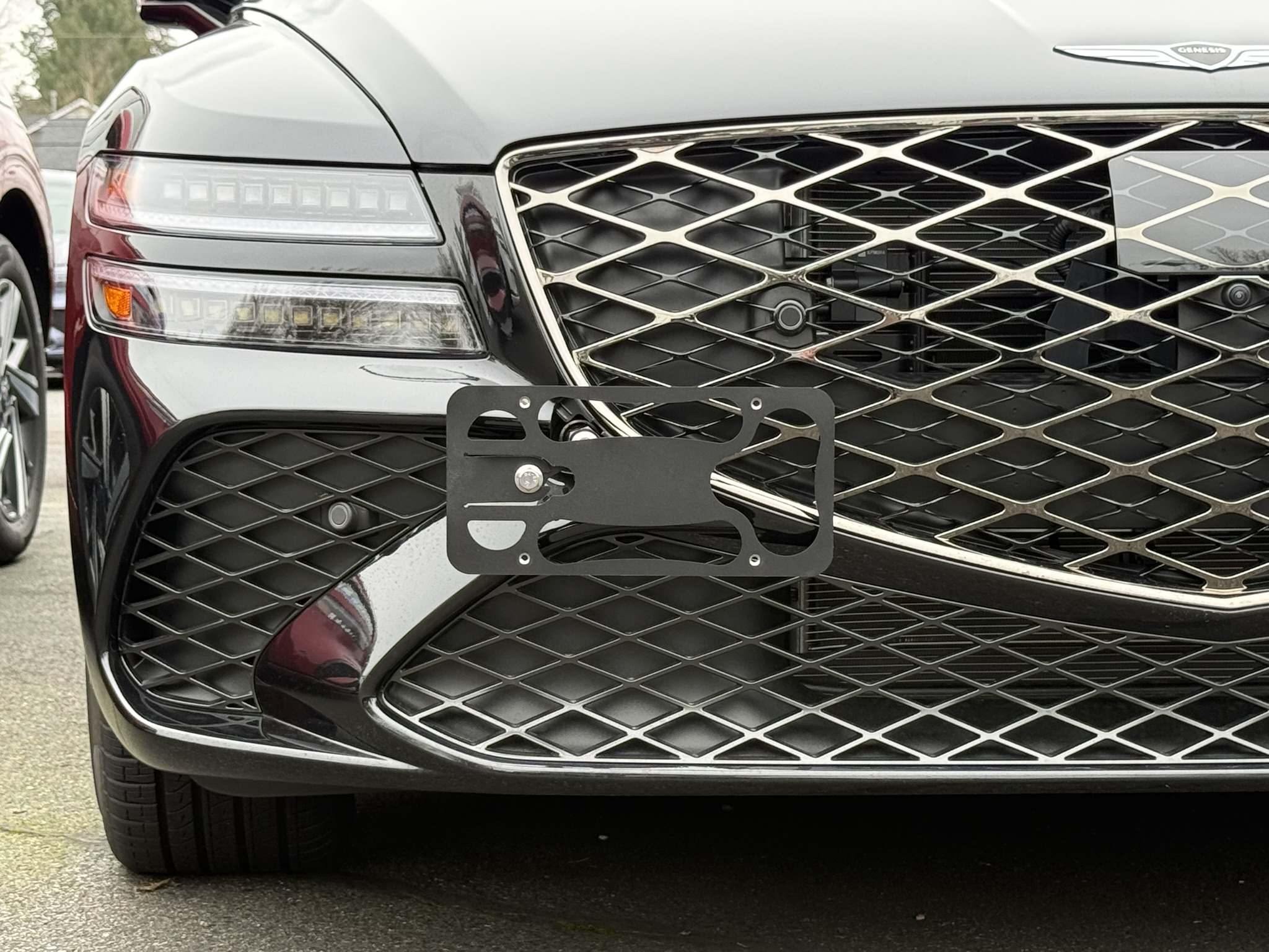 The Platypus License Plate Mount for Genesis G80 3rd gen RG3 2021 to 2026