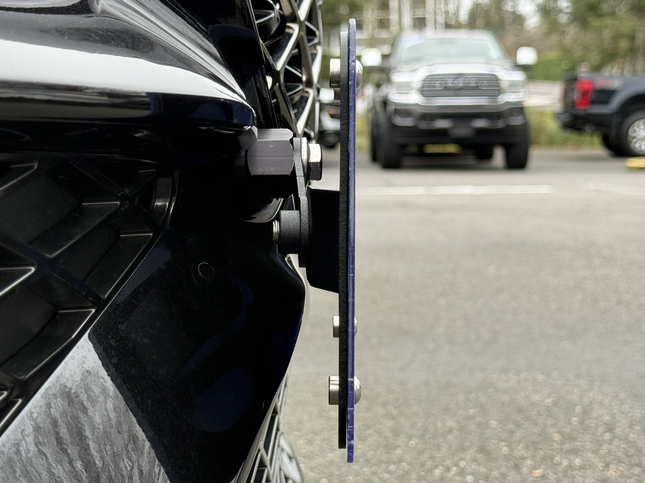 The Platypus License Plate Mount for Genesis G80 3rd gen RG3 2021 to 2026