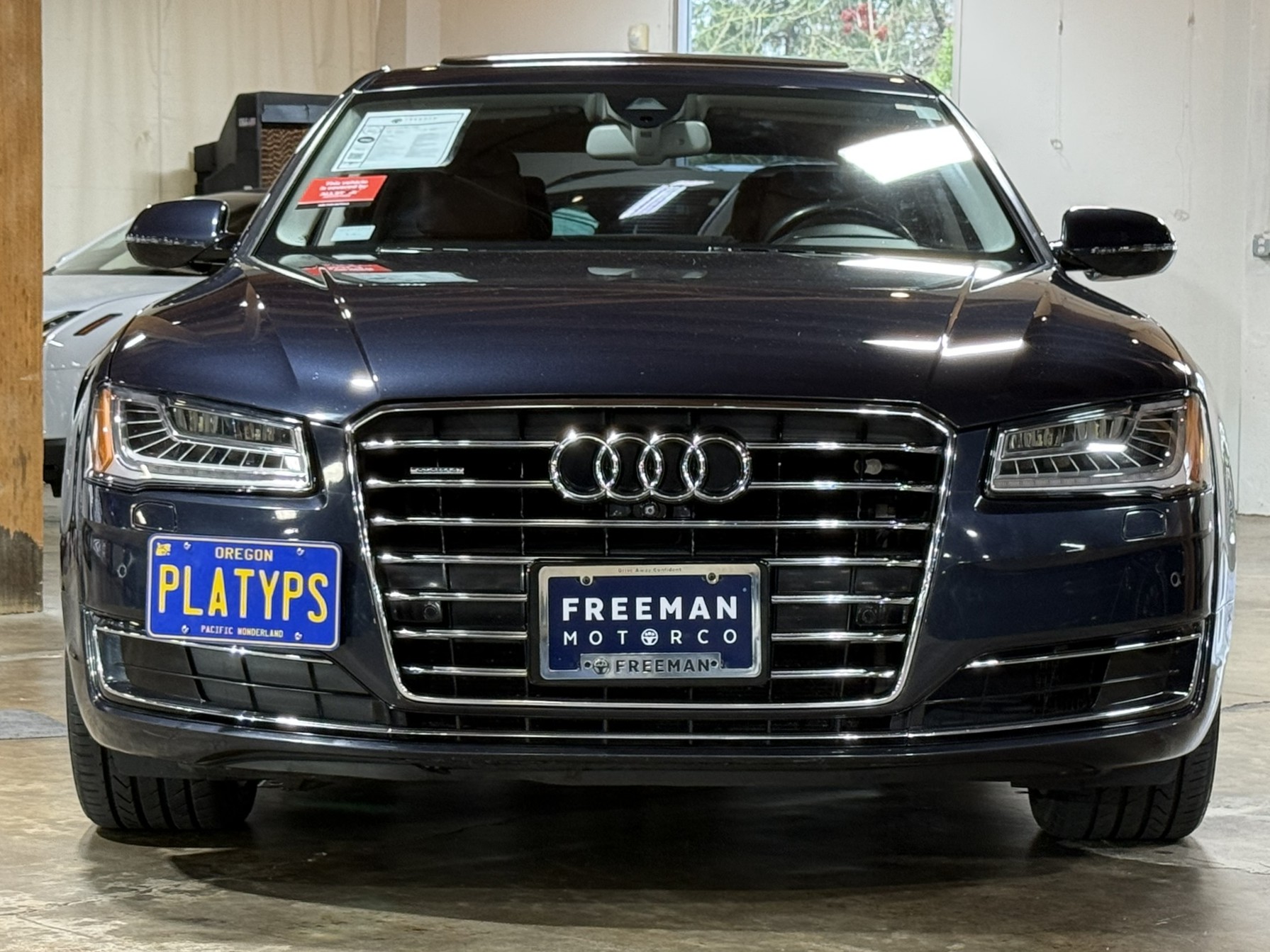 The Platypus License Plate Mount for Audi A8 3rd gen D4 2011 to 2018