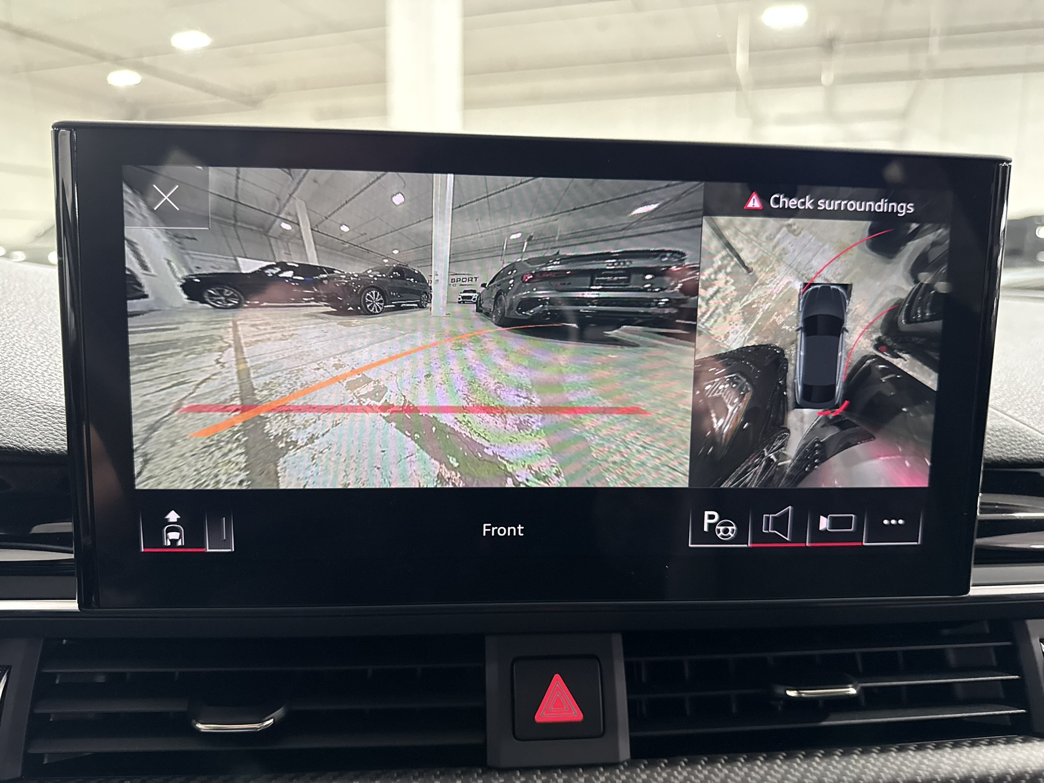 When installed correctly, the Platypus License Plate Mount should not interfere with the parking/proximity sensors. 
