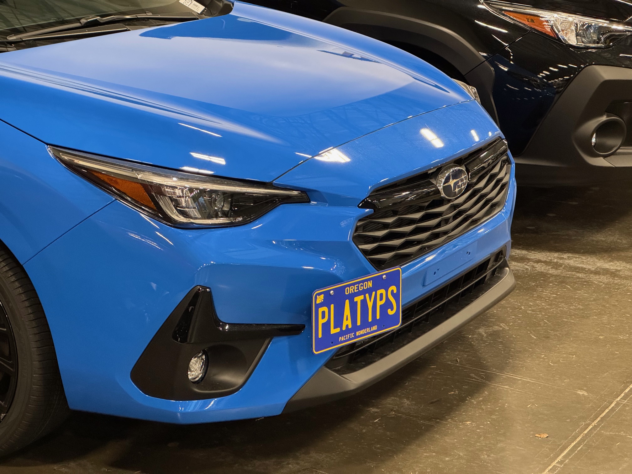 The Platypus License Plate Mount for Subaru Impreza 5th gen 2017 to 2024