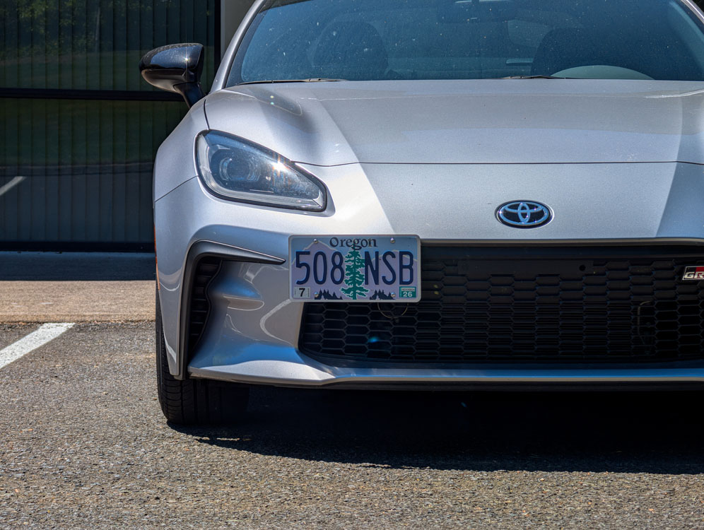 The Platypus License Plate Mount for Toyota GR86 2022 to 2024