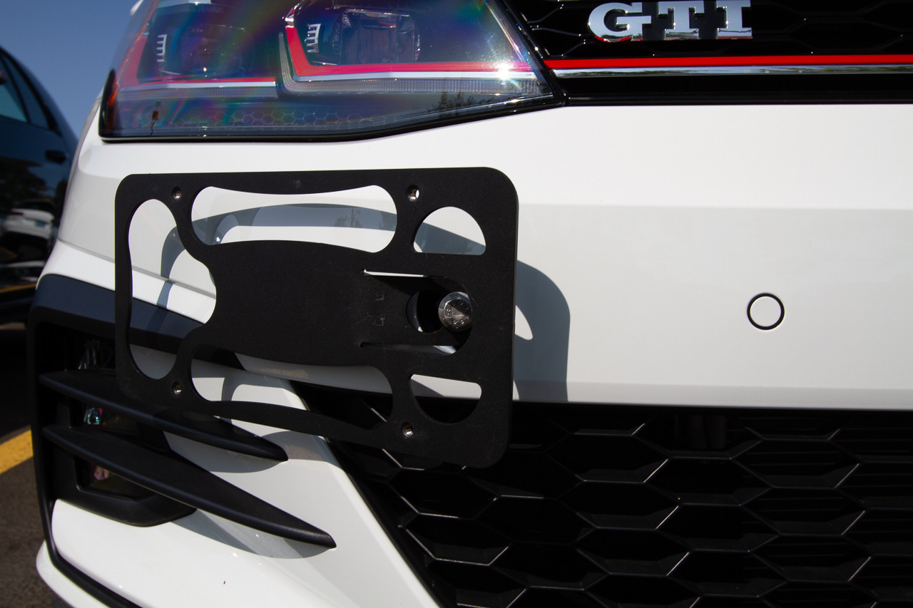 The Platypus License Plate Mount for Volkswagen Golf R A7 Typ 5G 2015 to 2019 2018-2021 (Mk7.5)