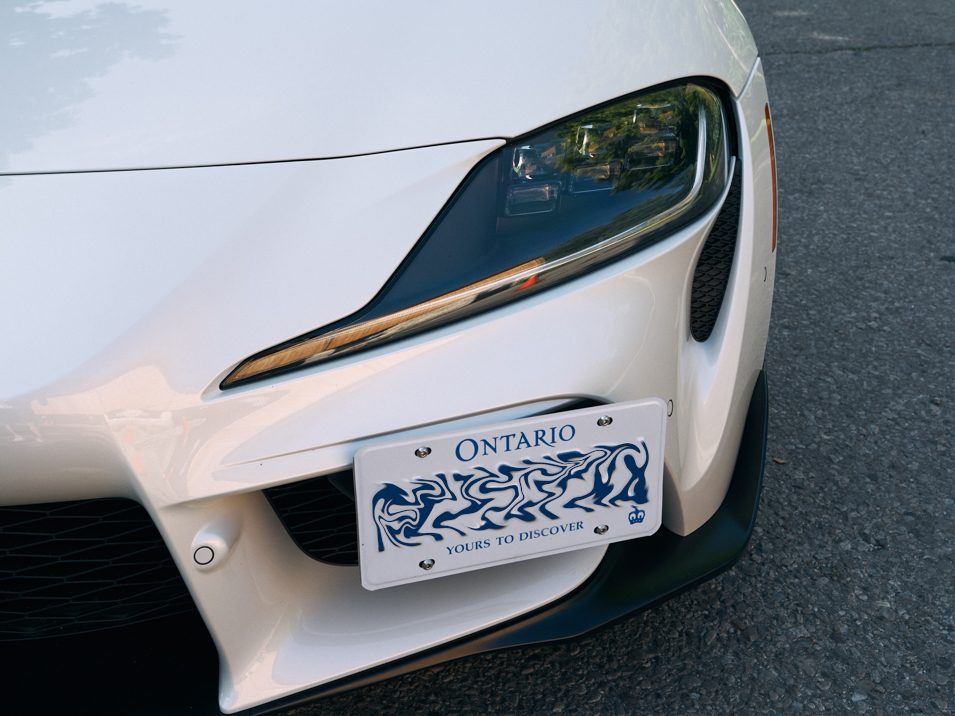 The Platypus License Plate Mount for Toyota GR Supra 5th gen A90 2020 to 2024