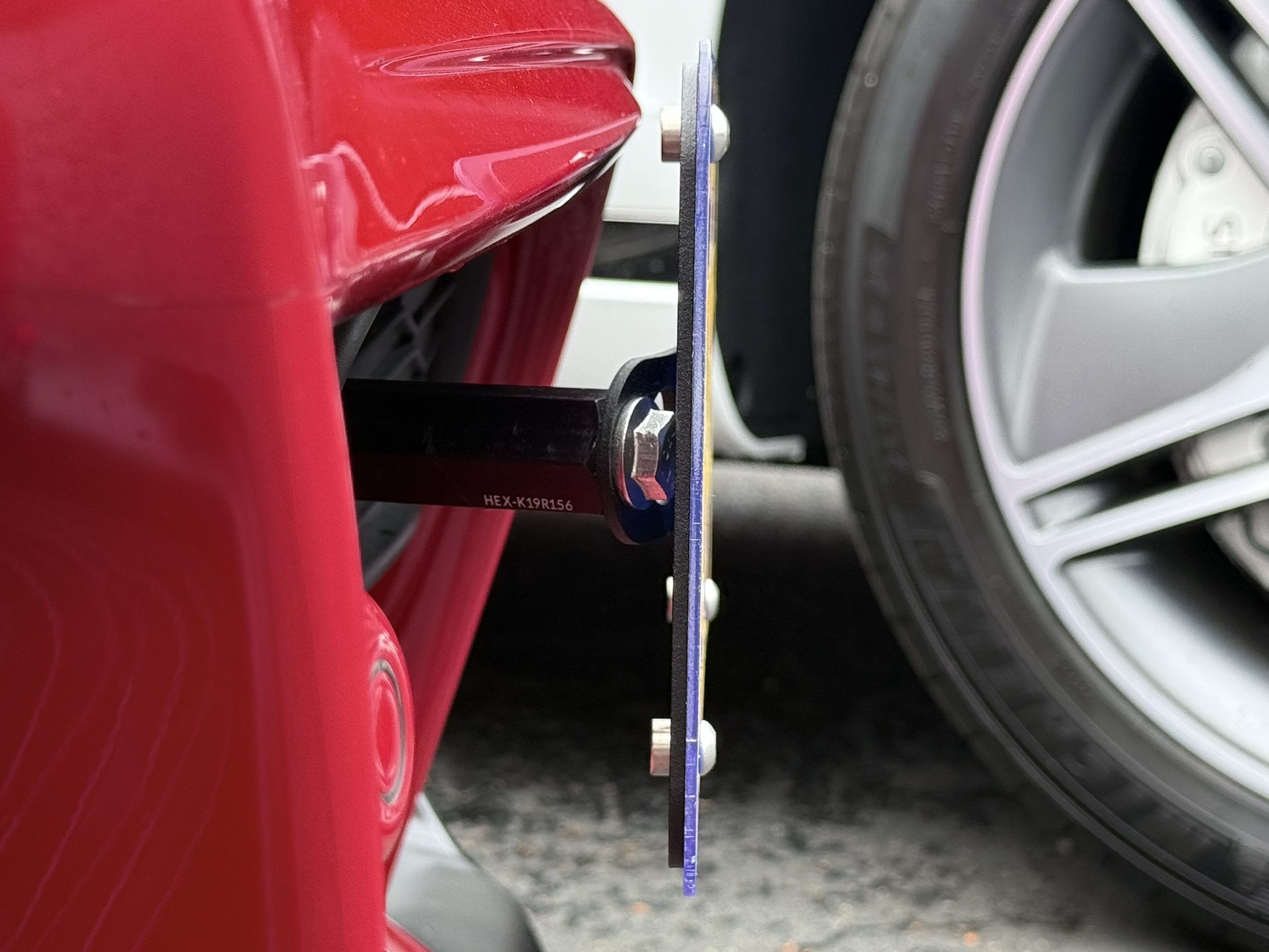 The Platypus License Plate Mount installed on a 2021 5th gen A90 Toyota GR Supra.