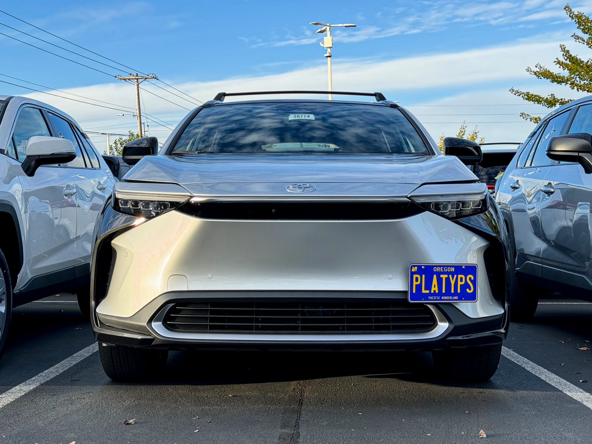 The Platypus License Plate Mount for Toyota bZ4X 2023 to 2024