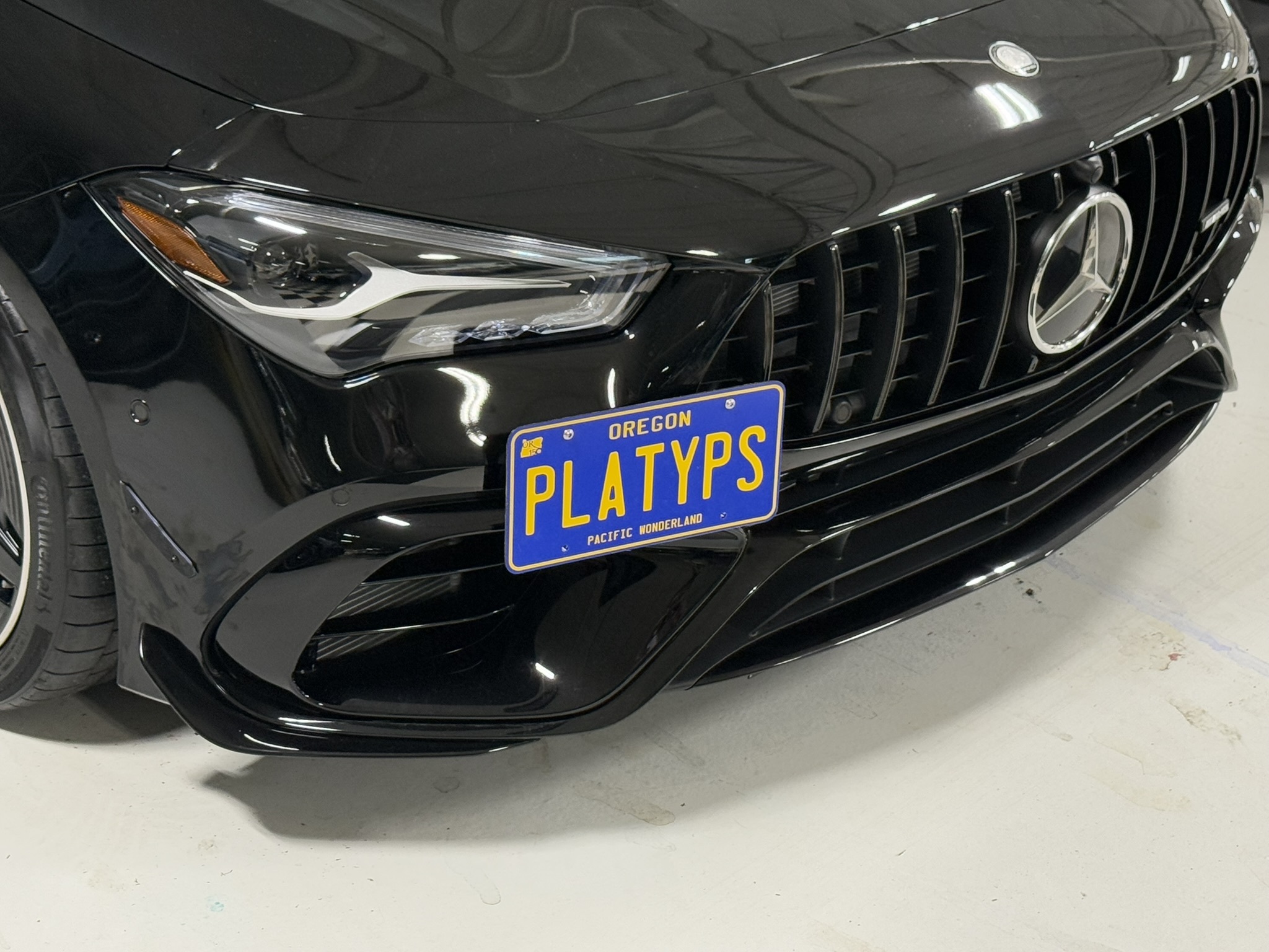 The Platypus License Plate Mount for Mercedes-Benz CLA-Class C118 2020 to 2025 AMG