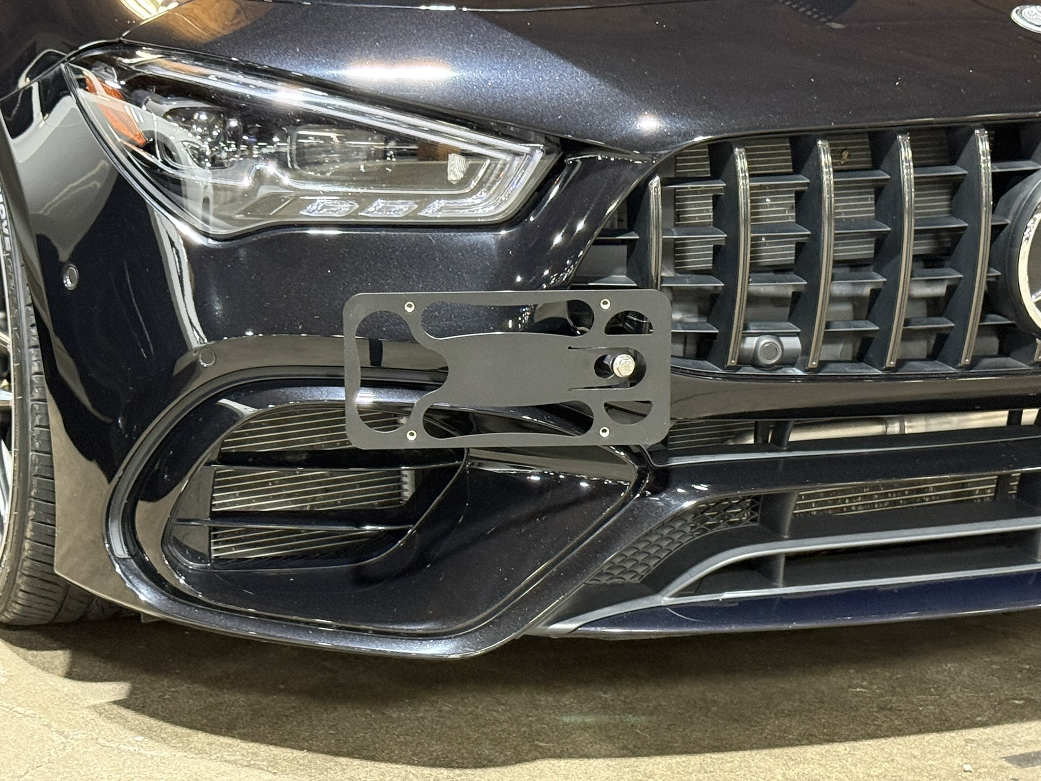 The Platypus License Plate Mount for Mercedes-Benz CLA-Class C118 2020 to 2025 AMG