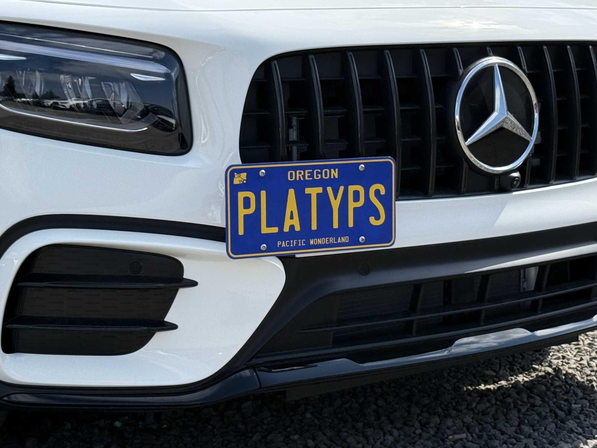The Platypus License Plate Mount for Mercedes-Benz GLB-Class X247 2020 to 2025 2024+ (Facelift) AMG