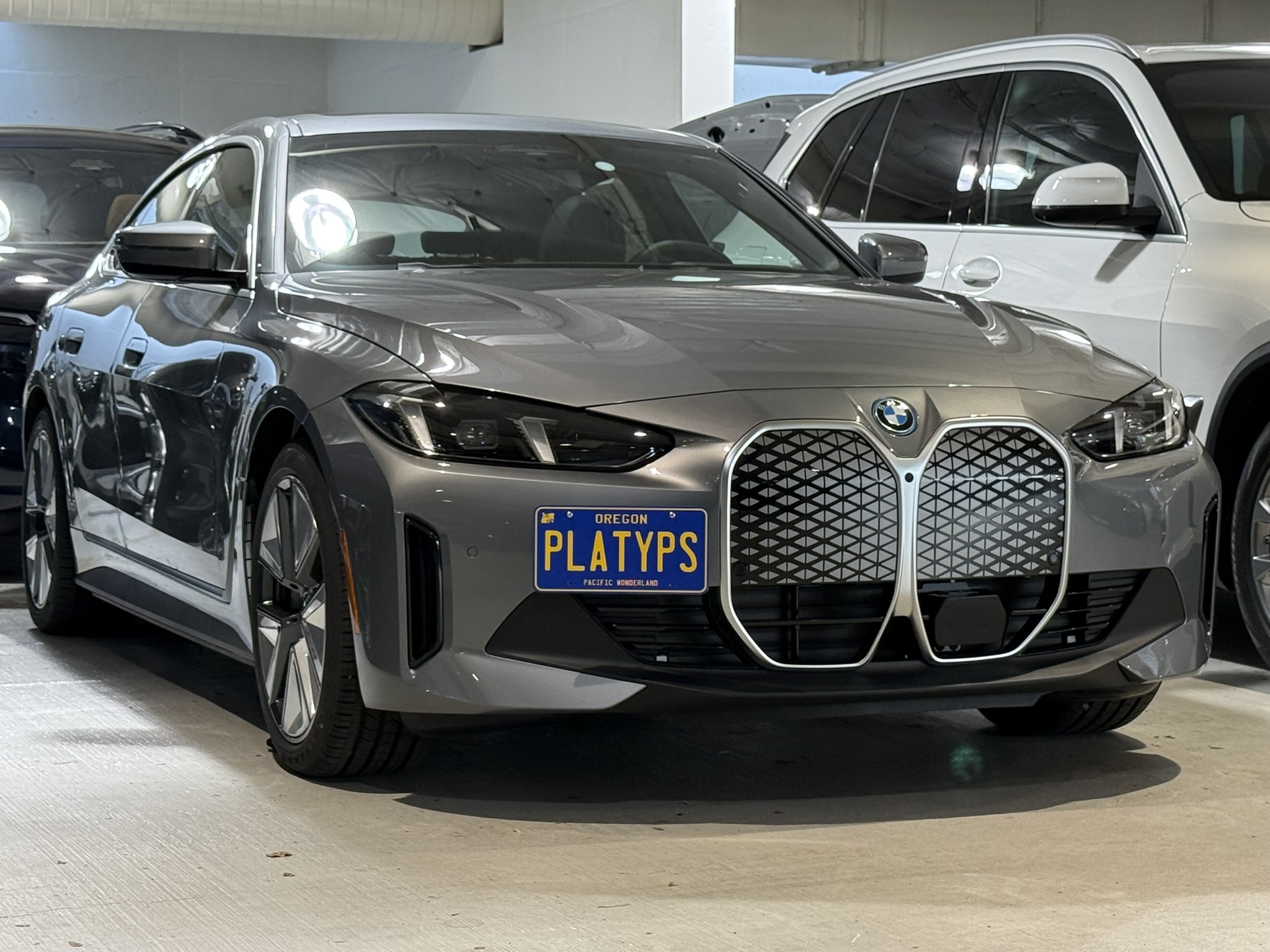 The Platypus License Plate Mount for BMW i4 2022 to 2025 eDrive40