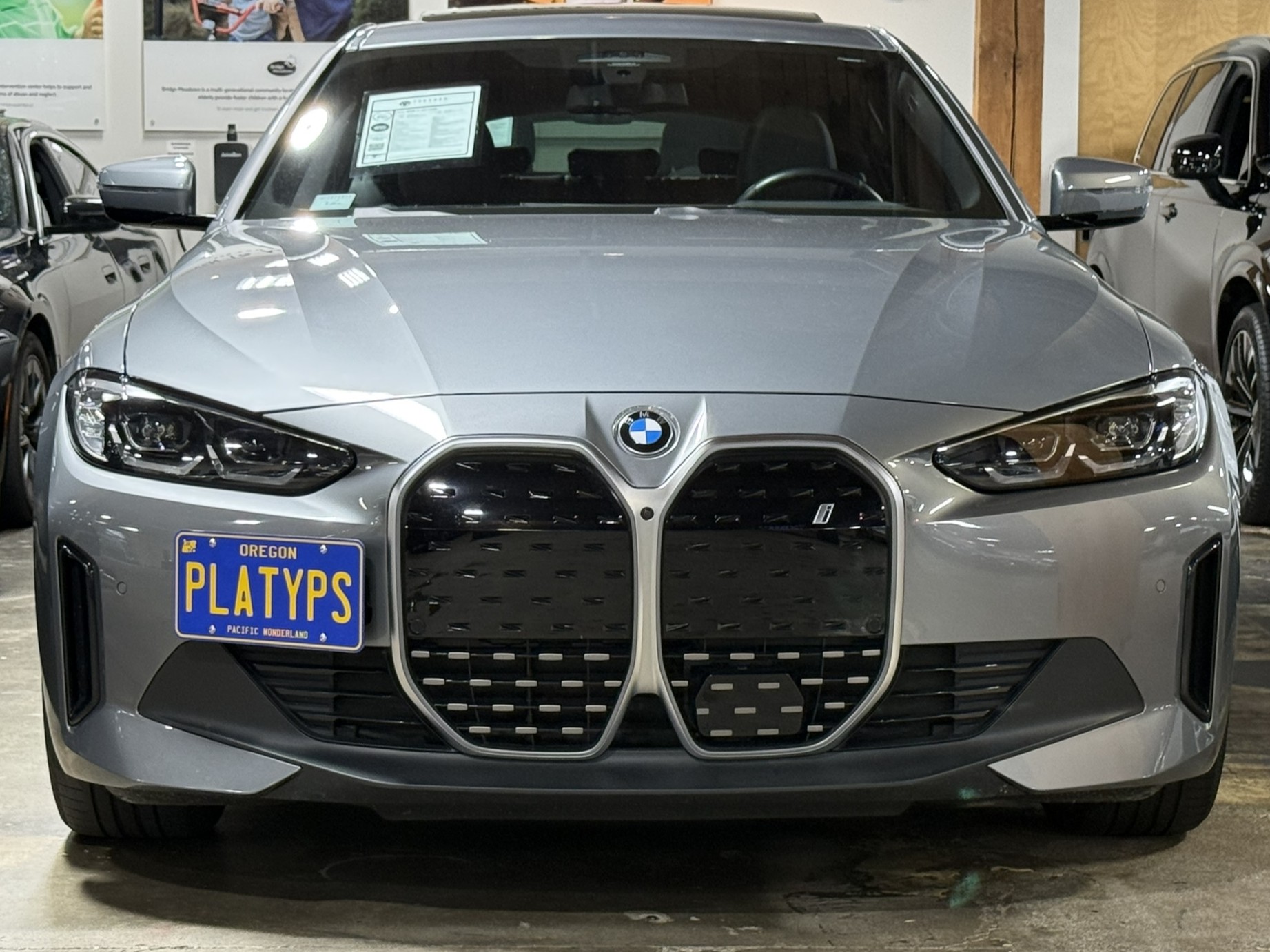 The Platypus License Plate Mount for BMW i4 2022 to 2025 eDrive35/eDrive40