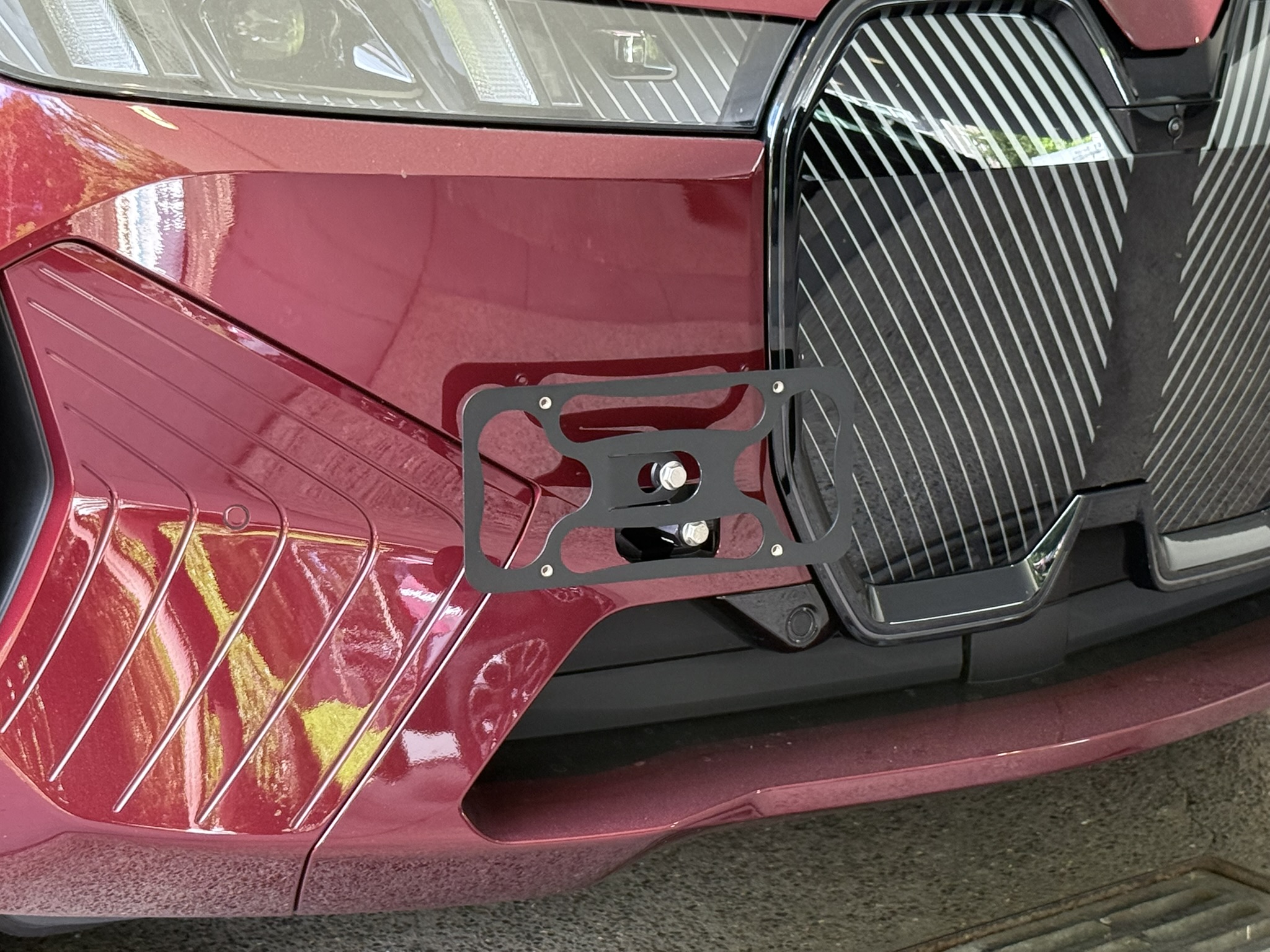 The Platypus License Plate Mount for BMW iX F48 2022 to 2026