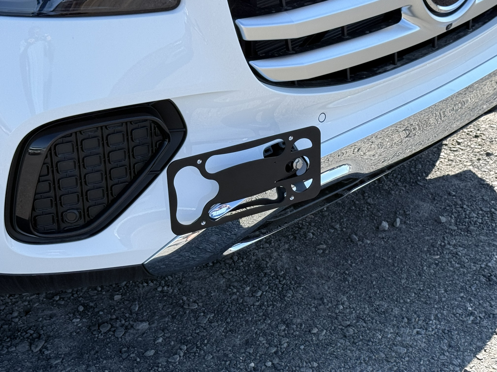 The Platypus License Plate Mount for Mercedes-Benz GLS-Class 3rd gen X167 2020 to 2026 2024+ (Facelift) GLS 450, AMG GLS 63