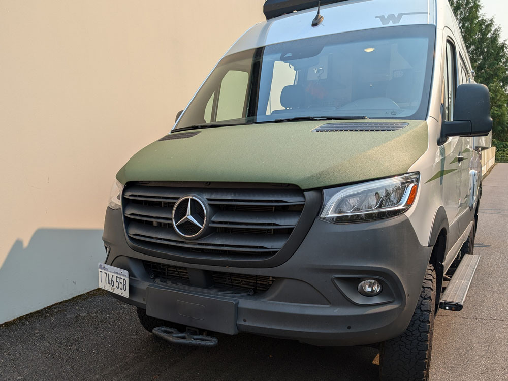 The Platypus License Plate Mount for Mercedes-Benz Sprinter 2nd gen 2010 to 2018 AMG