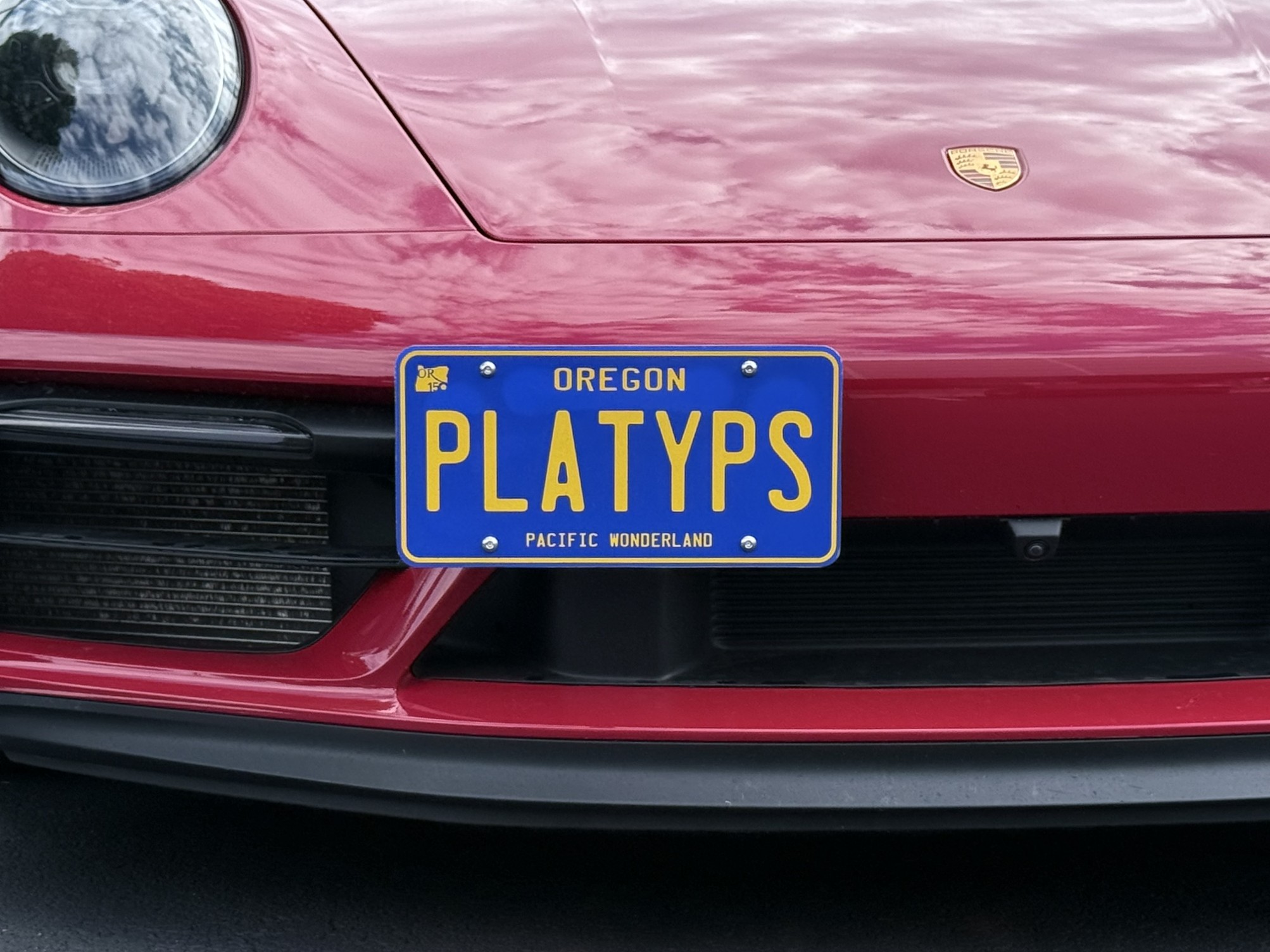 The Platypus License Plate Mount for Porsche 911 992 2020 to 2026 992.1 (2020-2024)