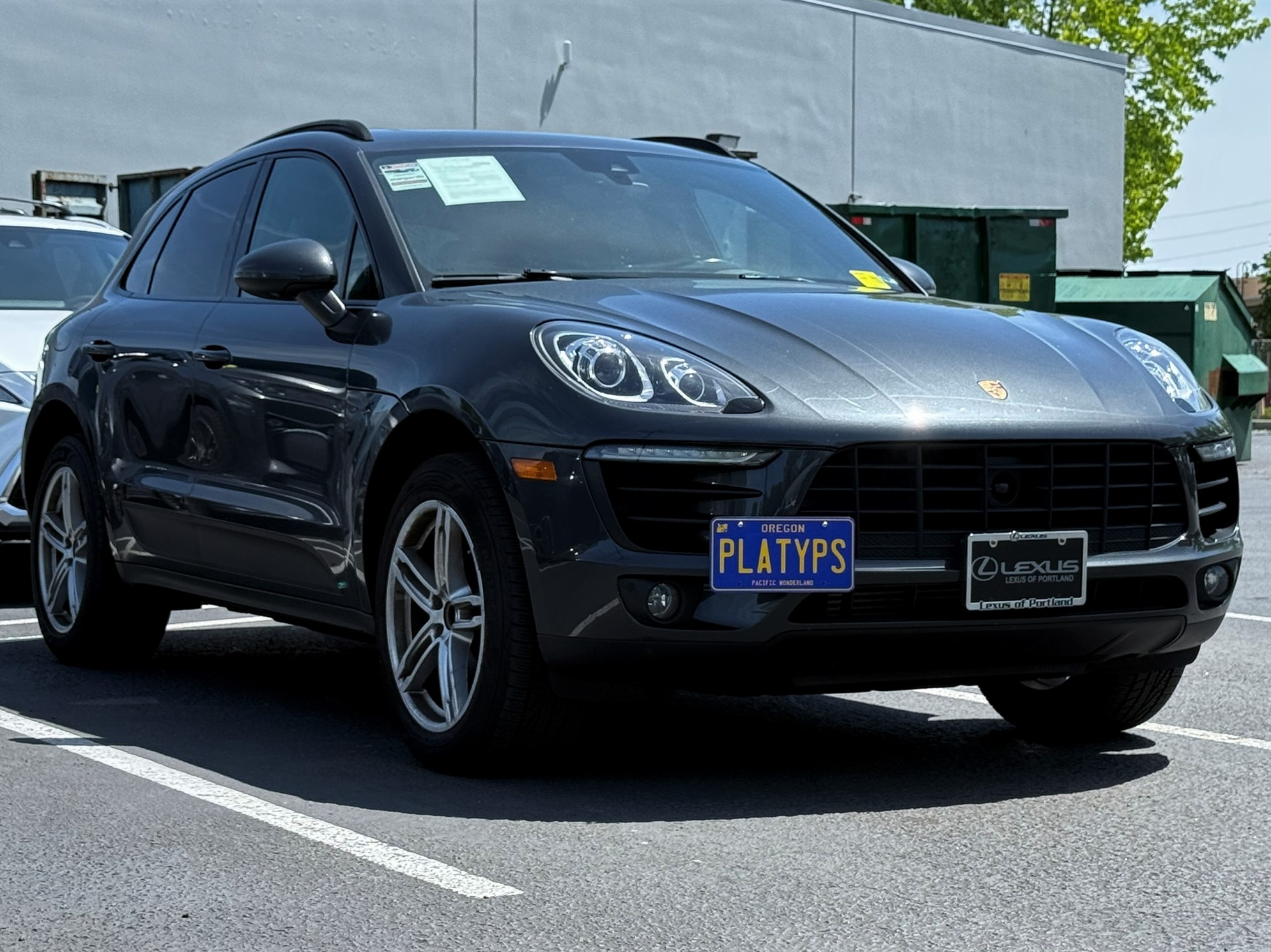 The Platypus License Plate Mount for Porsche Macan 1st gen 95B 2015 to 2025 95B.1 (2015 - 2018) Macan Base (2017 &amp; 2018)