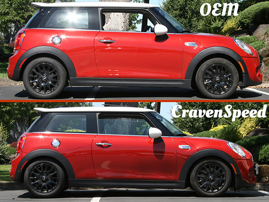 CravenSpeed Lowering Springs Before and After Drop