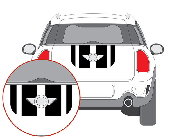 Mini R60 Decals Decal Sets for MINI Countryman R60 2011 to 2016 Trident Boot Stripes ...