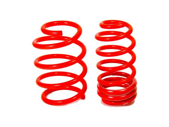 JCW Sport suspension with coil springs in Red