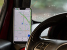 The CravenSpeed Gemini Phone Mount for FIAT drivers perspective close up.