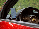 The CravenSpeed Gemini Phone Mount for FIAT from outside.