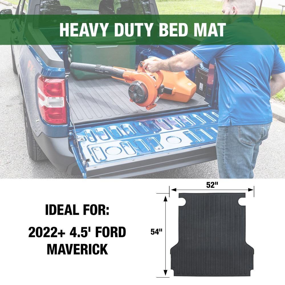 ProMaxx Automotive M10-522 Heavy Duty Rubber Bed Mat For 2004-2014 Ford F-150 (5.5ft Bed)