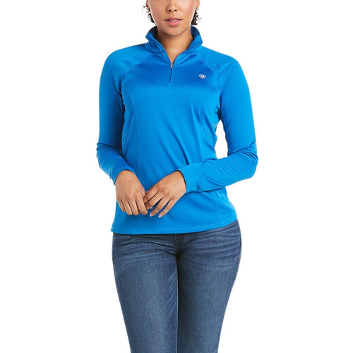 Ariat Sunstopper 2.0 Women’s 1/4 Zip Long Sleeve Shirt - Imperial Blue