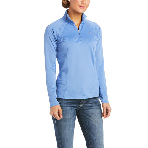 Ariat Sunstopper 2.0 Women’s 1/4 Zip Long Sleeve Shirt - Blue Yonder