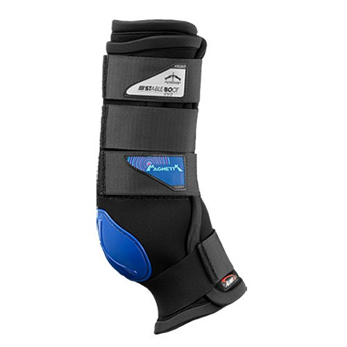 The Veredus Magnetik Stable Boot Evo include 28 Neodymium magnets which develop a power of 2400 Gauss each to promote healing and reduce swelling. Magnetic energy stimulates the production of Elastin and Collagen, which are essential elements for rebuilding tissues.  The Magnetik Stable Boot EVO can be worn 24 hours per day and can be put on damp or wet horse's legs. Also great to use after a workout to reduce typical after work out swelling.