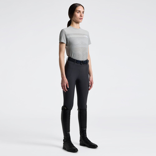 Cavalleria Toscana Women's Perforated Short Sleeve T-Shirt with Inserts