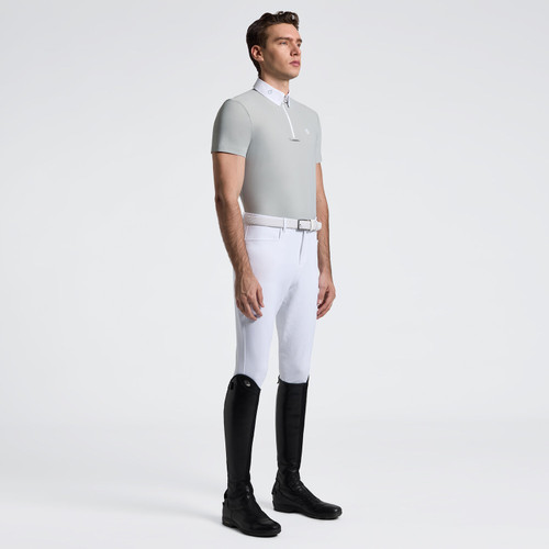 Cavalleria Toscana Men's Short Sleeve Jersey Zip Competition Shirt