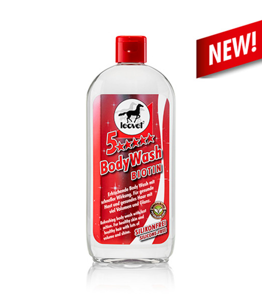 Leovet 5-Star Body Wash Biotin

For healthy skin and healthy hair

Mild care and fast cleaning for healthy skin and healthy hair. Silicone-free! Biotin strengthens the hair structure and hair roots. The coat will be soft and clean. Biotin forms the protein keratin, the basic substance for hair.