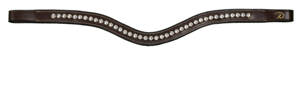 White Swarovski V-Shaped Browband compatible with all bridles and double bridles of the D Collection